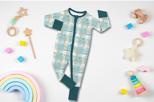 Cowboys Check Romper