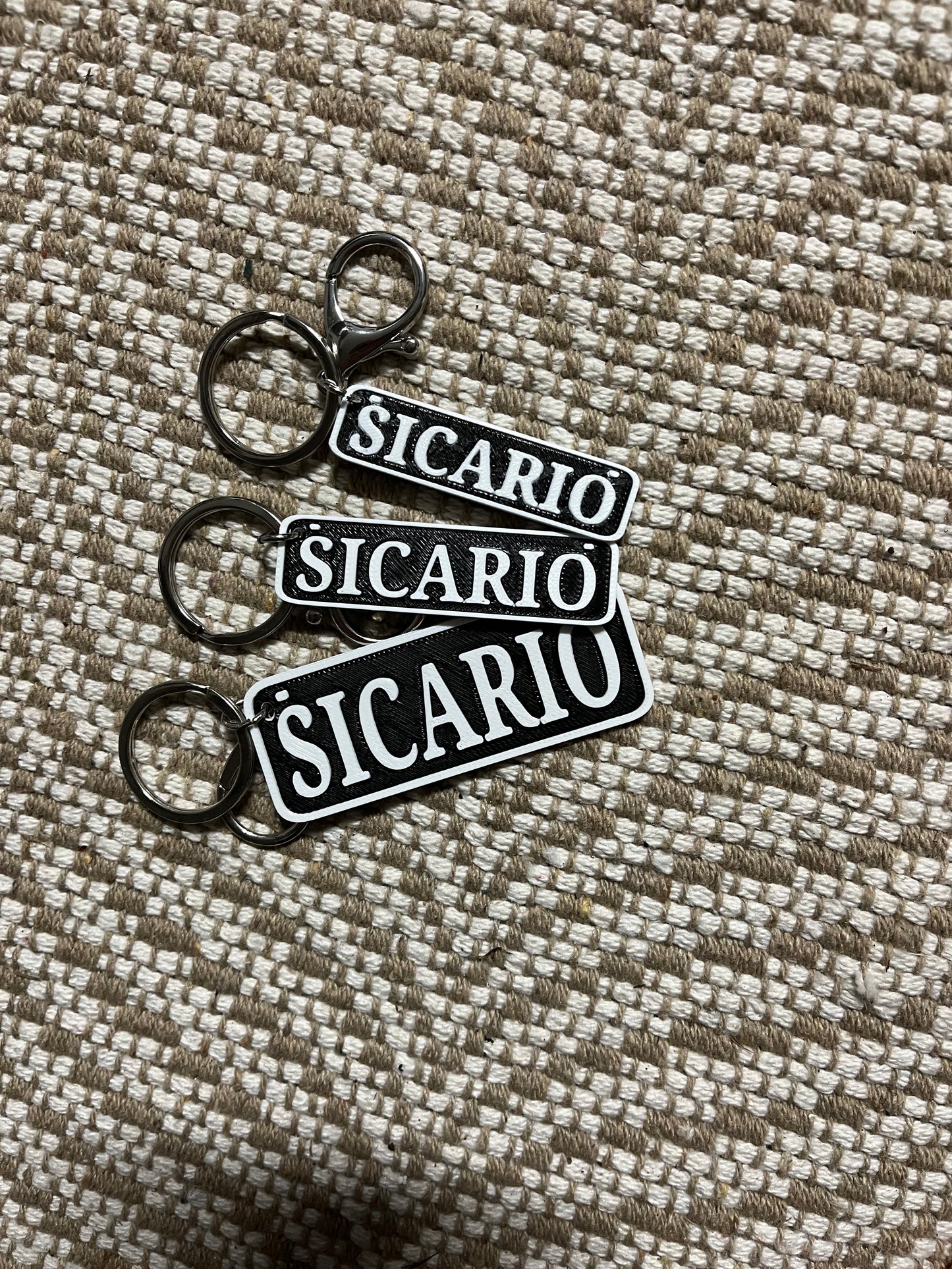 Custom Small 3D Printed Keychain Number Plates