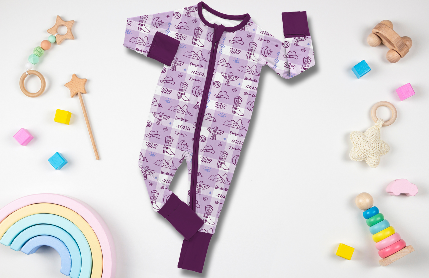 Purple Frontier Romper