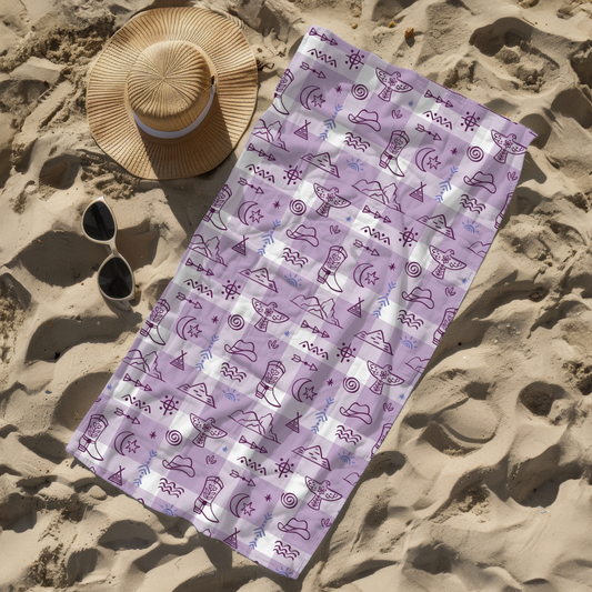 Purple Frontier Beach Towel